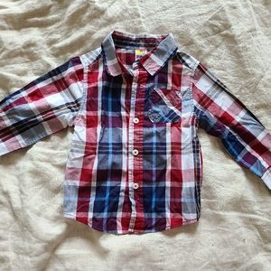 🔴5 /$10 healthtex plaid button down